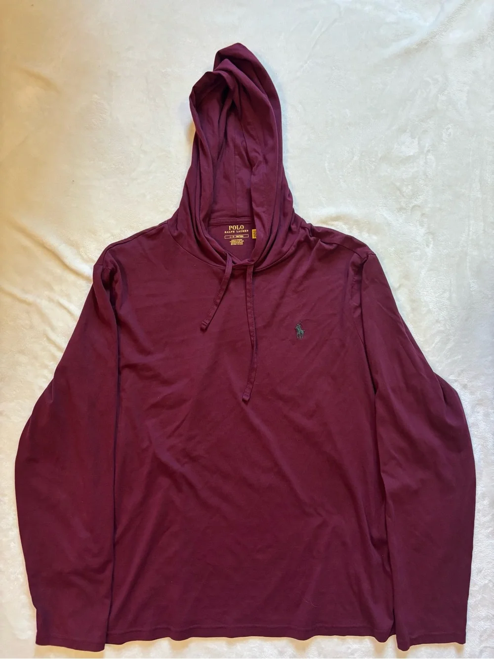 Polo Ralph Lauren Pullover Hoodie Mens Large Maroon Wine